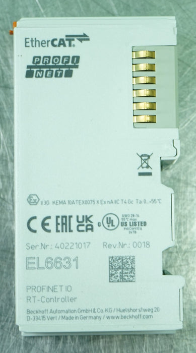 New Beckhoff EL6631 2 Port Profinet RT Controller