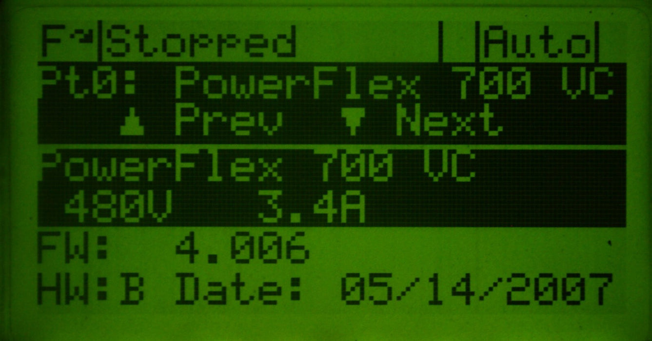 Allen-Bradley 2HP PowerFlex 700 20BD3P4A0AYNANC0 Clean Tested 480VAC FRN:4.006