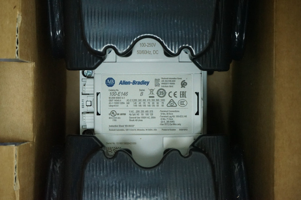 Allen Bradley 100-E146KD11 Ser. B MCS-E Contactor AC3 Duty 100-250V AC/DC Coil