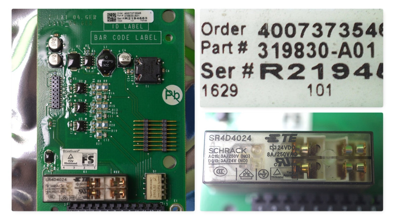 Allen-Bradley 319830-A01 Powerflex 700S Drive Guard Card - Control Card Tested