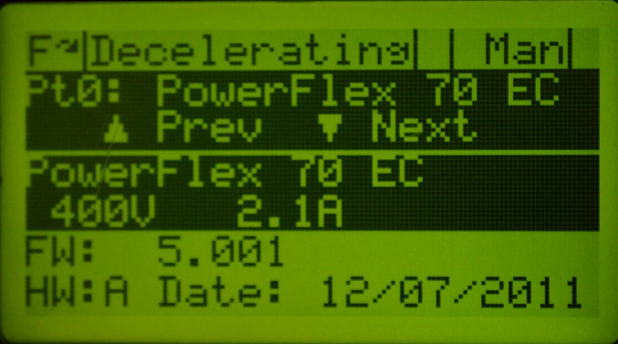 Allen Bradley Powerflex 70 1 HP 20AC2P1A0AYNANC0 Tested  Good FRN: 5.001