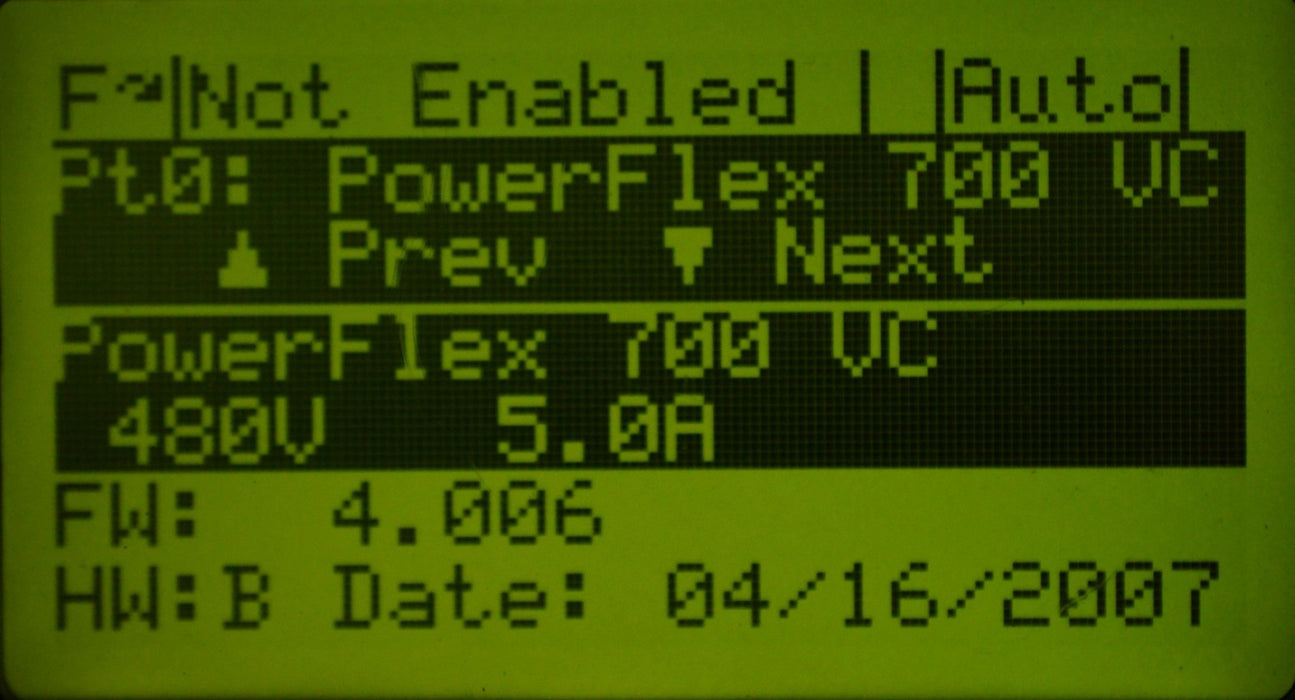 Allen-Bradley PowerFlex 700 3HP 20BD5P0A3AYNADC1 480VAC FRN:4.006