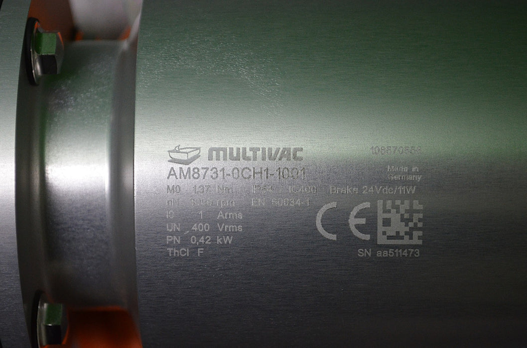 Beckhoff MFN AM8731-0CH1-1001 Servo Motor 1.37Nm, 3000RPM Multivac w/ Power Cord