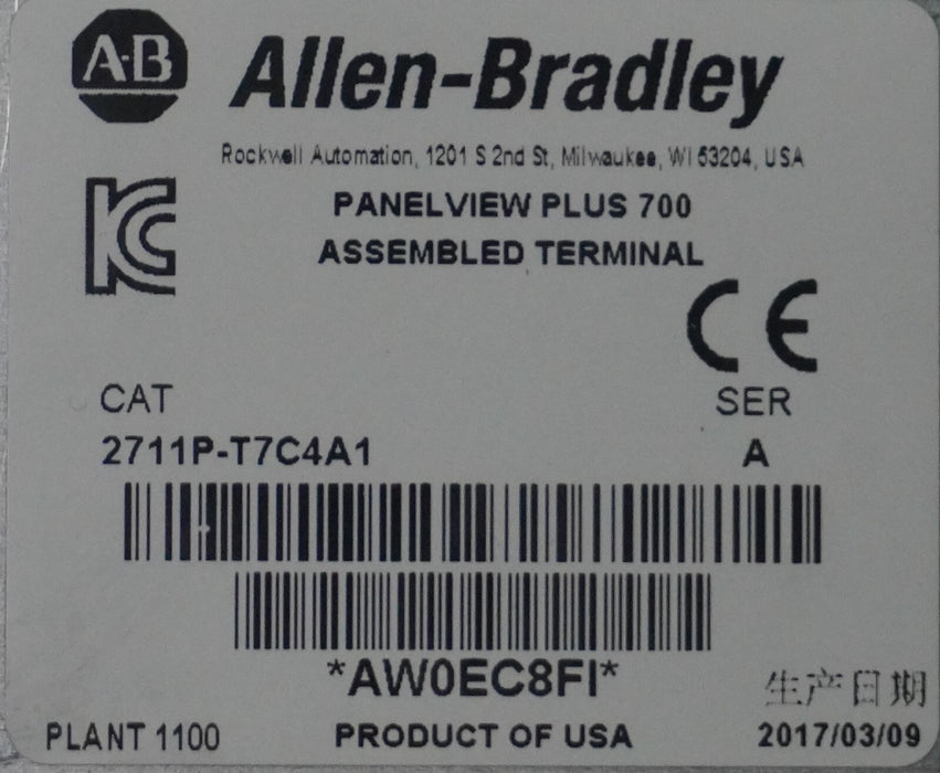 Allen-Bradley 2711P-RP1AX Series G PanelView Plus Logic Module Tested Good