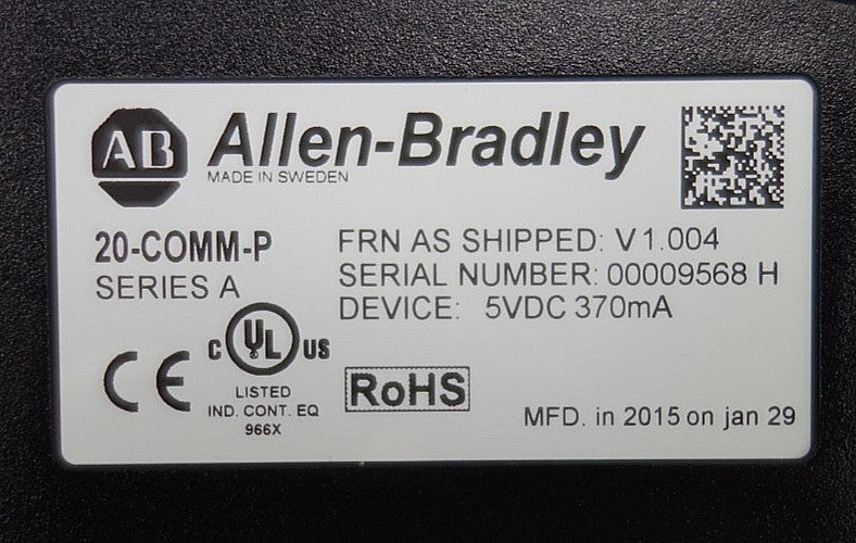 Allen Bradley 20-COMM-P Communication Module Profibus Tested Good FRN: 1.004